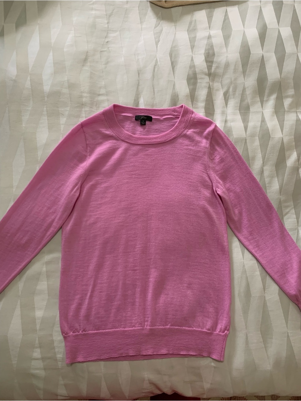J. Crew Pink Tippy Crewneck Lightweight Sweater - Picture 2 of 4